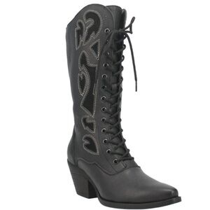 Dingo Black Lace-Up Boots NWOT